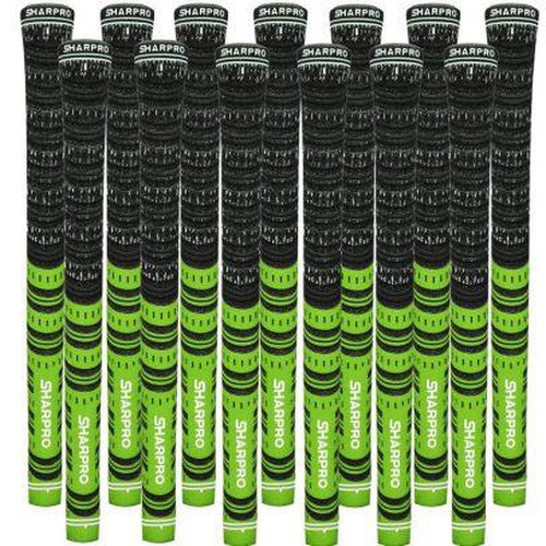 13 Shappro Dual Compound Golf Grips – Green - Sports Grade