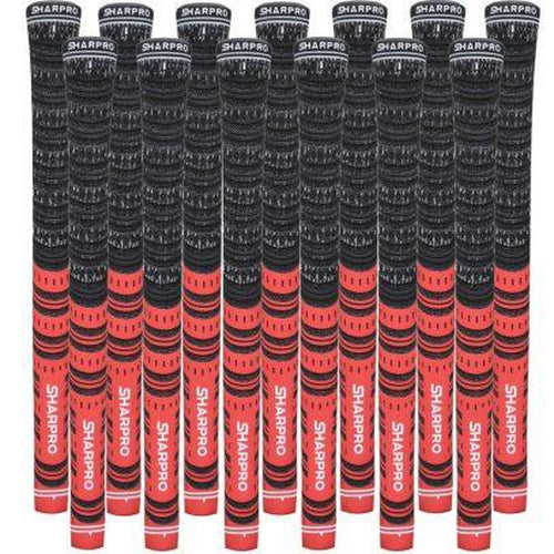 13 Shappro Dual Compound Midsize Golf Grips – Red - Sports Grade