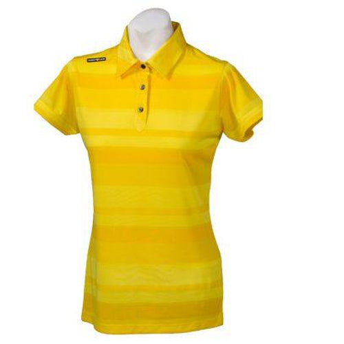 Crest Link Ladies Golf Shirt – Yellow – Large - Sports Grade