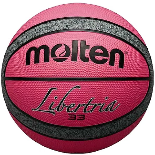 Molten - Libertria Rubber Basketball - Pink/Grey - Sports Grade