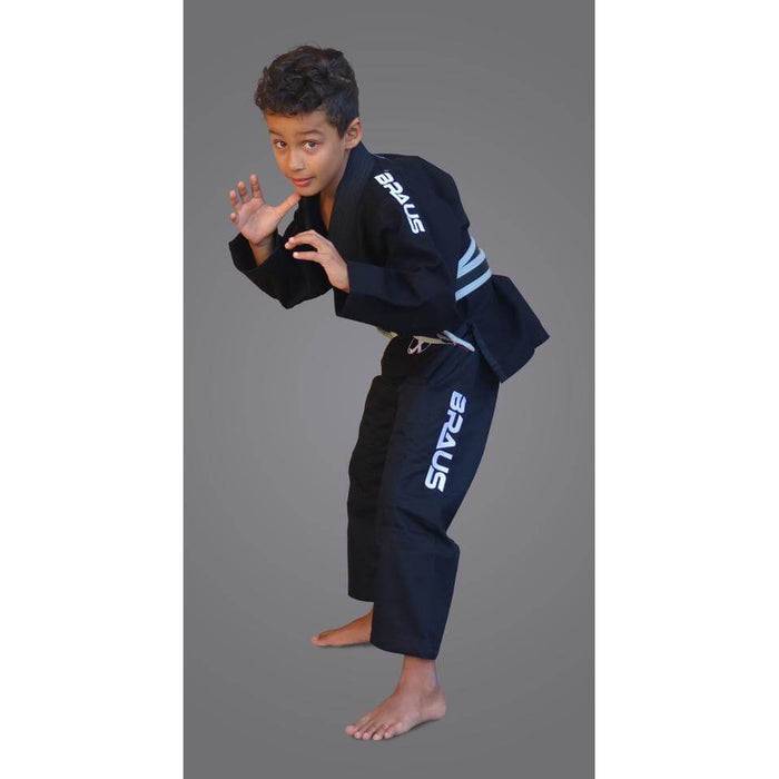 Braus Fight - Black Premier Gi + Bag – Kids - Sports Grade