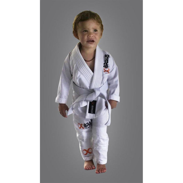 Braus Fight - White Pro Light Gi + Bag – Toddler (Under 3 Years Old) - Sports Grade