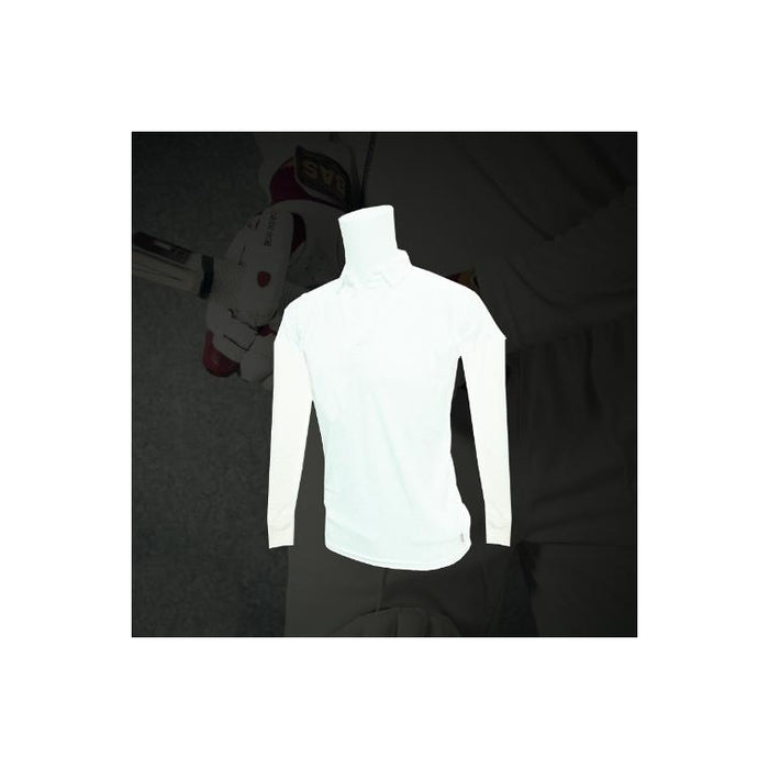 Bas Cricket Shirt White Long Sleeve - Sports Grade