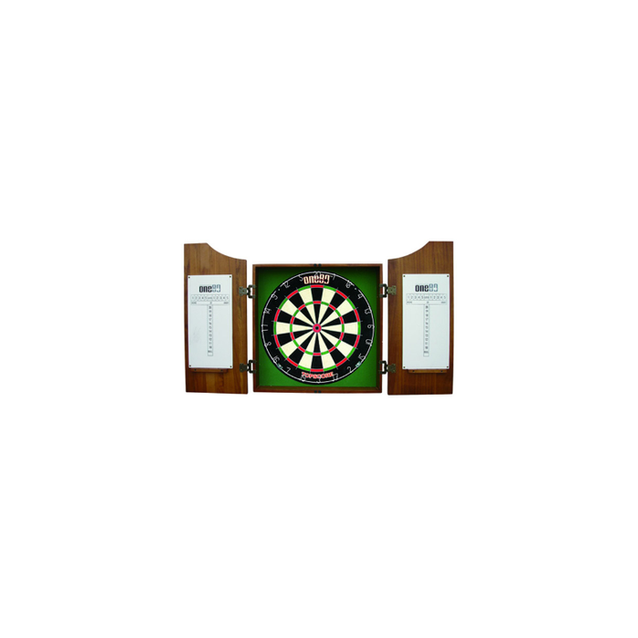 One80 Solid Wood Gable Dartboard Cabinet - Sports Grade