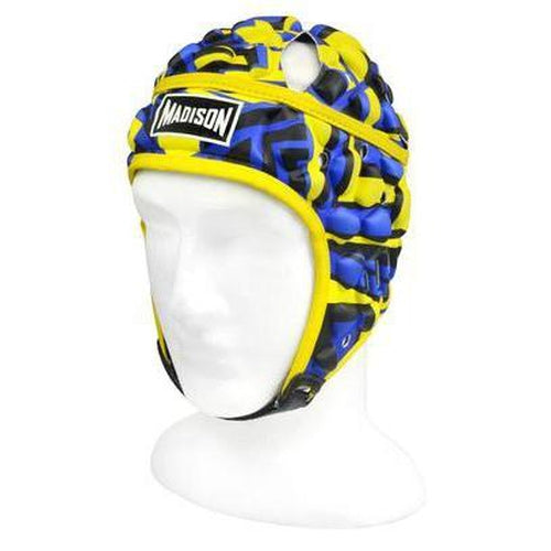 Madison Graffiti Headguard - Yellow/Blue Rugby League NRL - Sports Grade