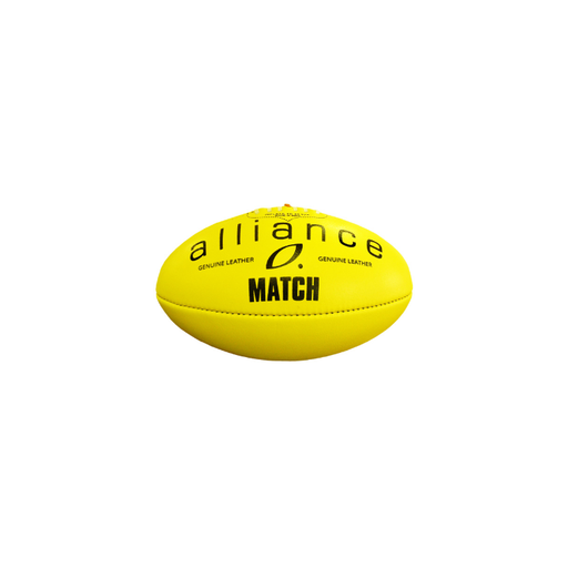 Alliance Leather Football Match - Yellow - Size 5 - Sports Grade