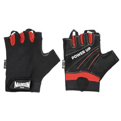 Madison Power Up Mens Fitness Gloves - Red - Sports Grade