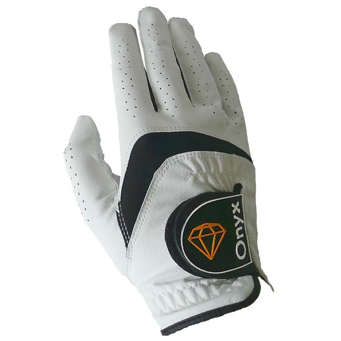 ONYX Mens Golf Gloves Right Hand White 3 Pack - Sports Grade