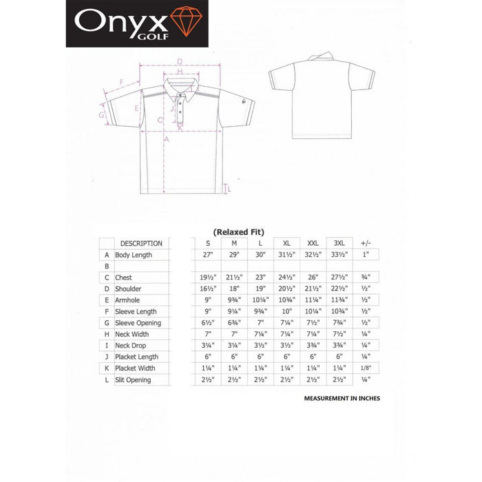 Onyx Sierra Mens Golf Shirt | Golf Polo | Royal-Grey - Sports Grade