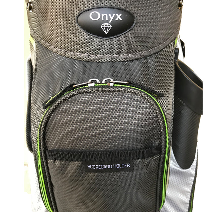 Onyx Spyder Cart Bag – Grey-Lime - Sports Grade