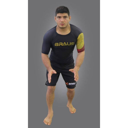 Braus Fight - Aboriginal Rash Guard – Short Sleeve - Sports Grade