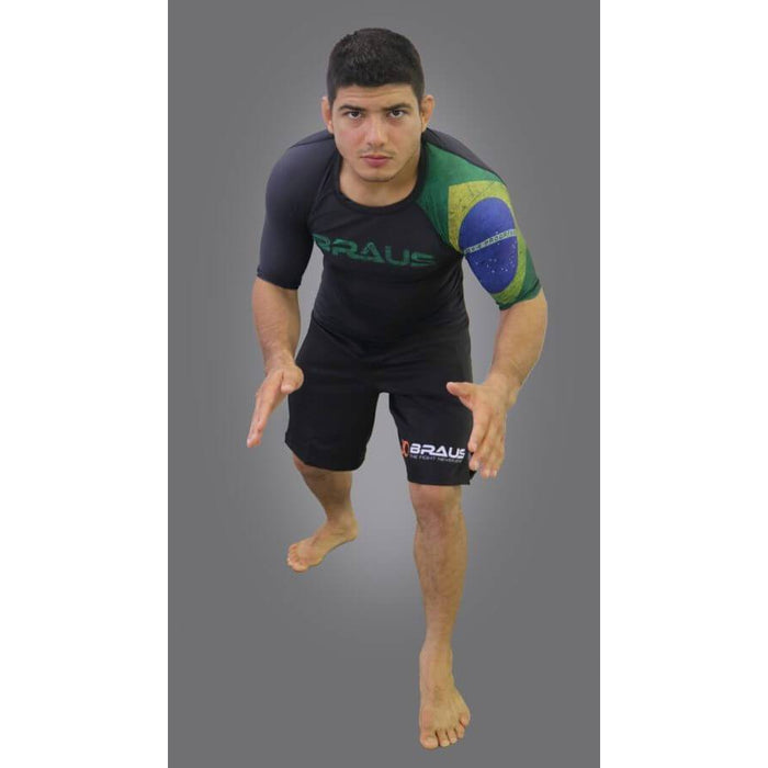 Braus Fight - Brazil Rash Guard – Short Sleeve - Sports Grade