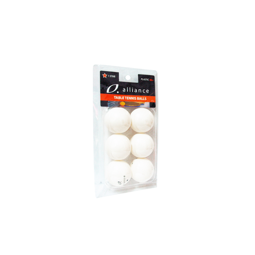 Alliance 1 Star 40+ Abs Table Tennis Balls - Pack Of 6 - Sports Grade