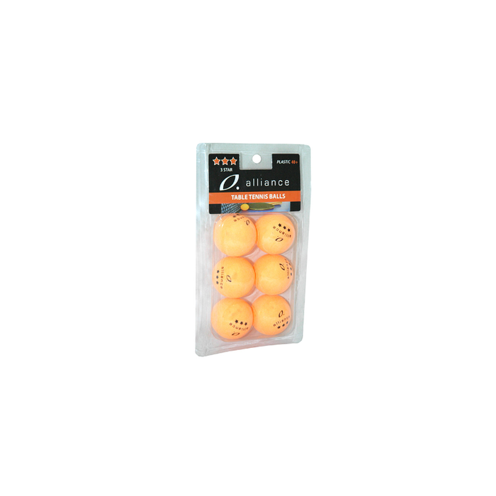 Alliance 3 Star 40+ Abs Table Tennis Balls - Pack Of 6 - Sports Grade