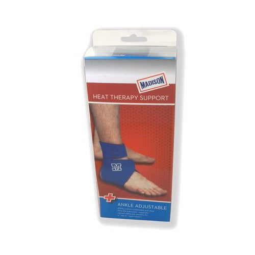 Madison Adjustable Ankle Heat Therapy - Blue - Sports Grade