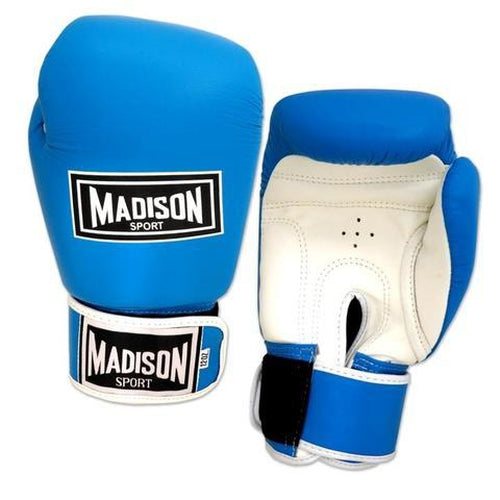 Madison Pro Sparring Gloves - Sky Blue Boxing - Sports Grade