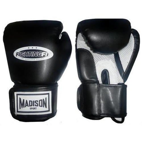 Madison Fighting Fit Training Gloves - Black Boxing - Sports Grade