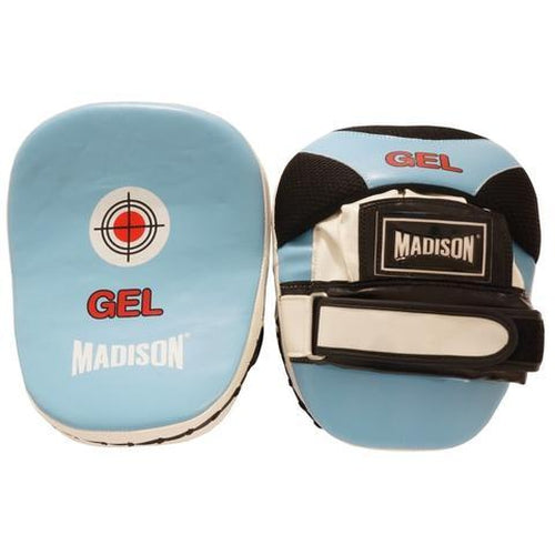 Madison GEL Focus Mitts - Light Blue Boxing - Sports Grade